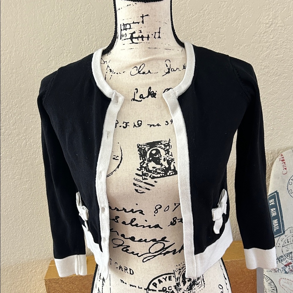 Kate Spade Black and White Trim Blazer